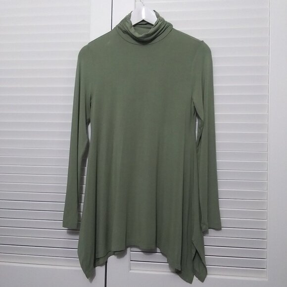 Soft Surroundings Long Sleeve Soft Tee Roll Neck - Picture 1 of 7